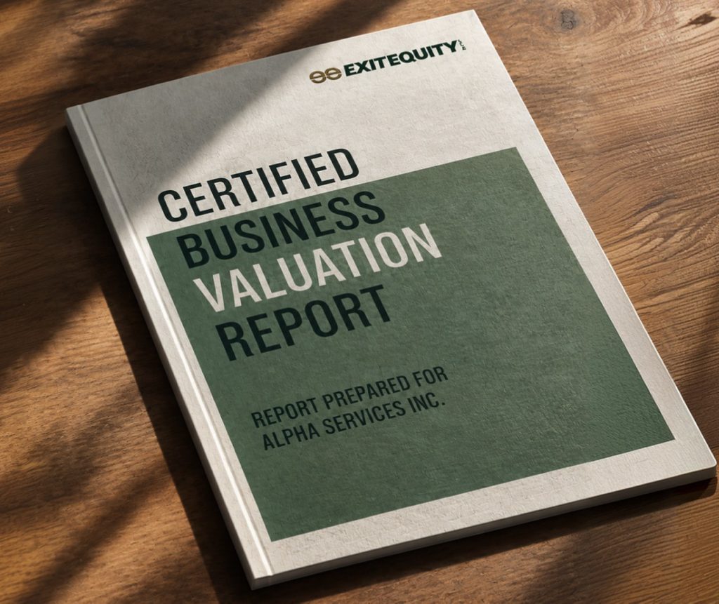 Certified business valuation report
