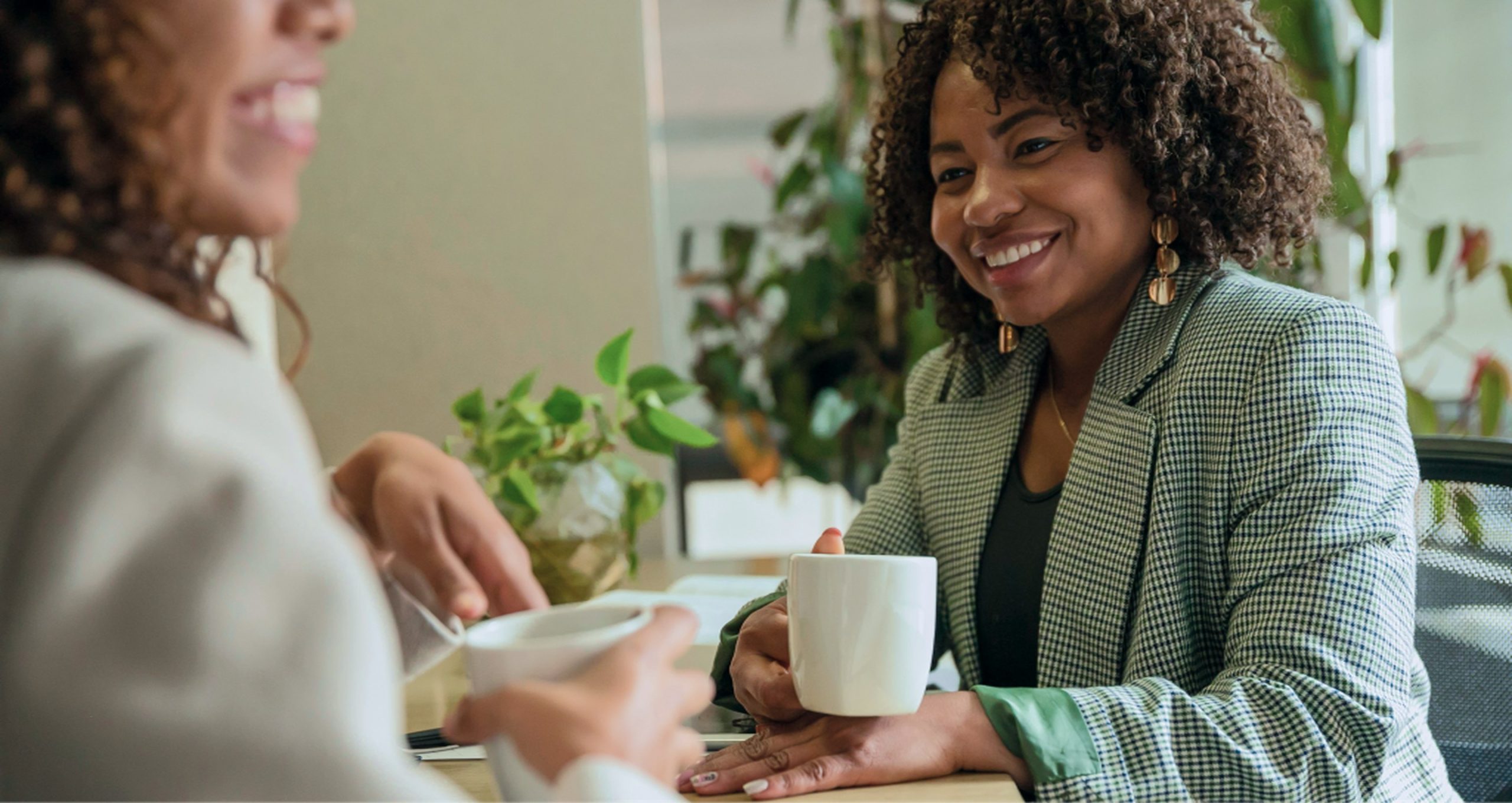 Business owners in a confidential conversation