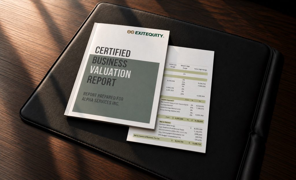 Certified business valuation report